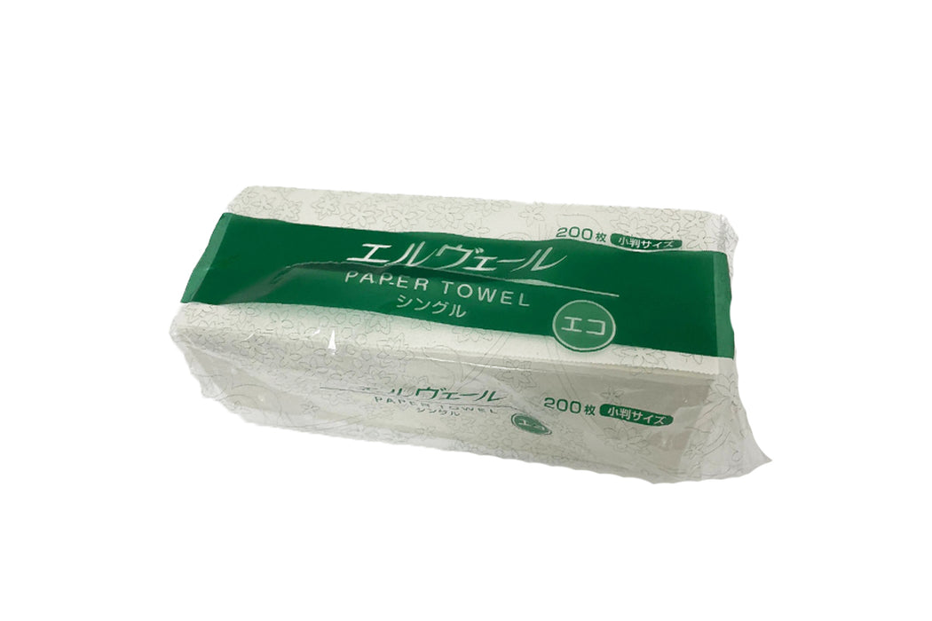 Paper Towel Single S (200pcs) / エルヴェールペーパータオル B