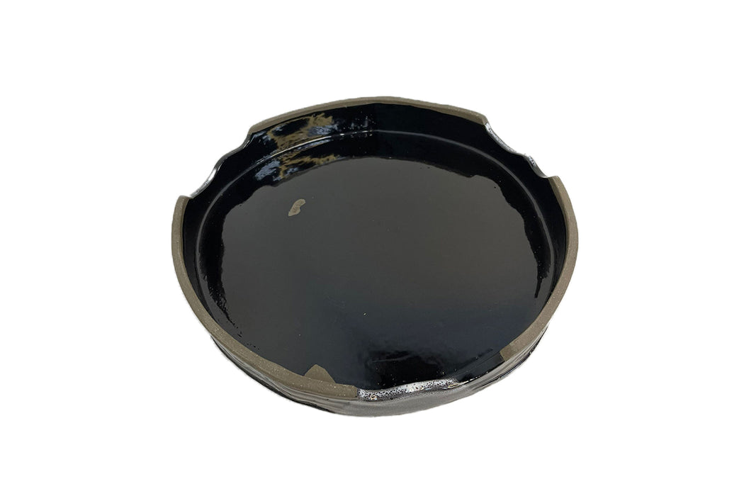 Round Black Plate 28×H4.2cm / 黒 丸皿 28cm