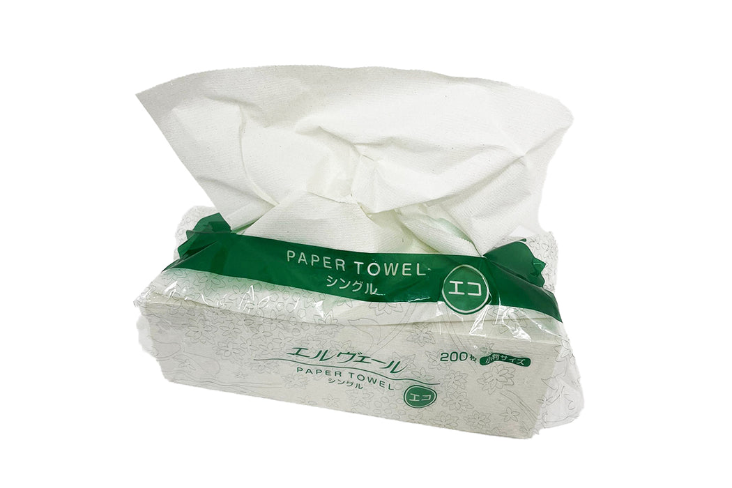 Paper Towel Single S (200pcs) / エルヴェールペーパータオル B