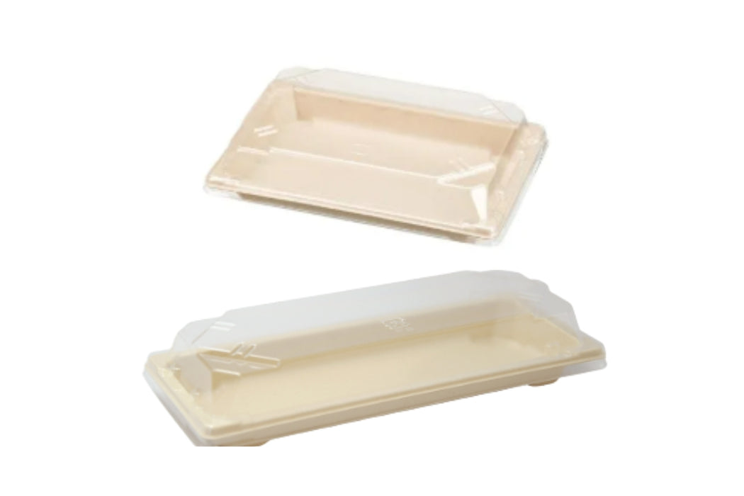 Sushi Container (w Lid) / ＢＢ寿司容器 透明蓋あり
