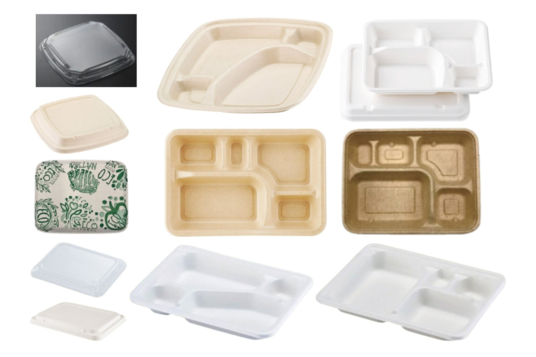 Bento Container (w Lid) Plastic/Paper / 弁当・紙製弁当容器 蓋あり