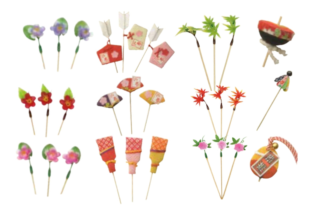 Decoration Skewers/Picks (Various) / ちりめんピック 四季串
