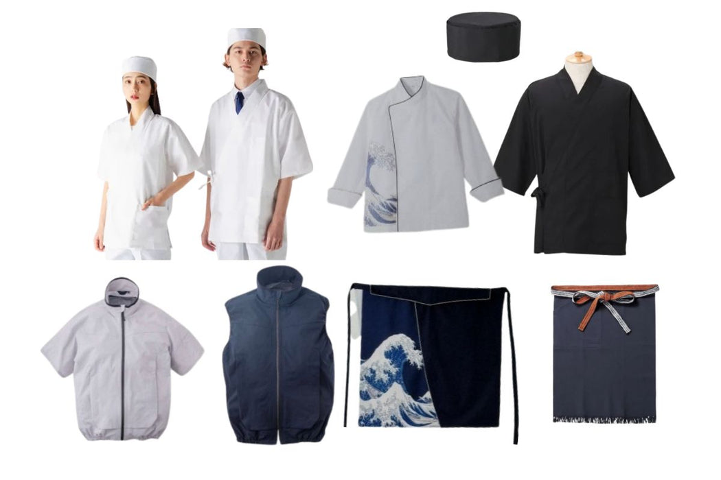 Japanese Restaurant Uniforms / ハッピ エプロン 和帽子 ベスト